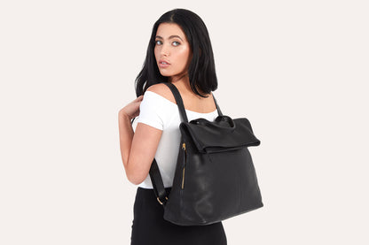 Fold N Go Leather Bag