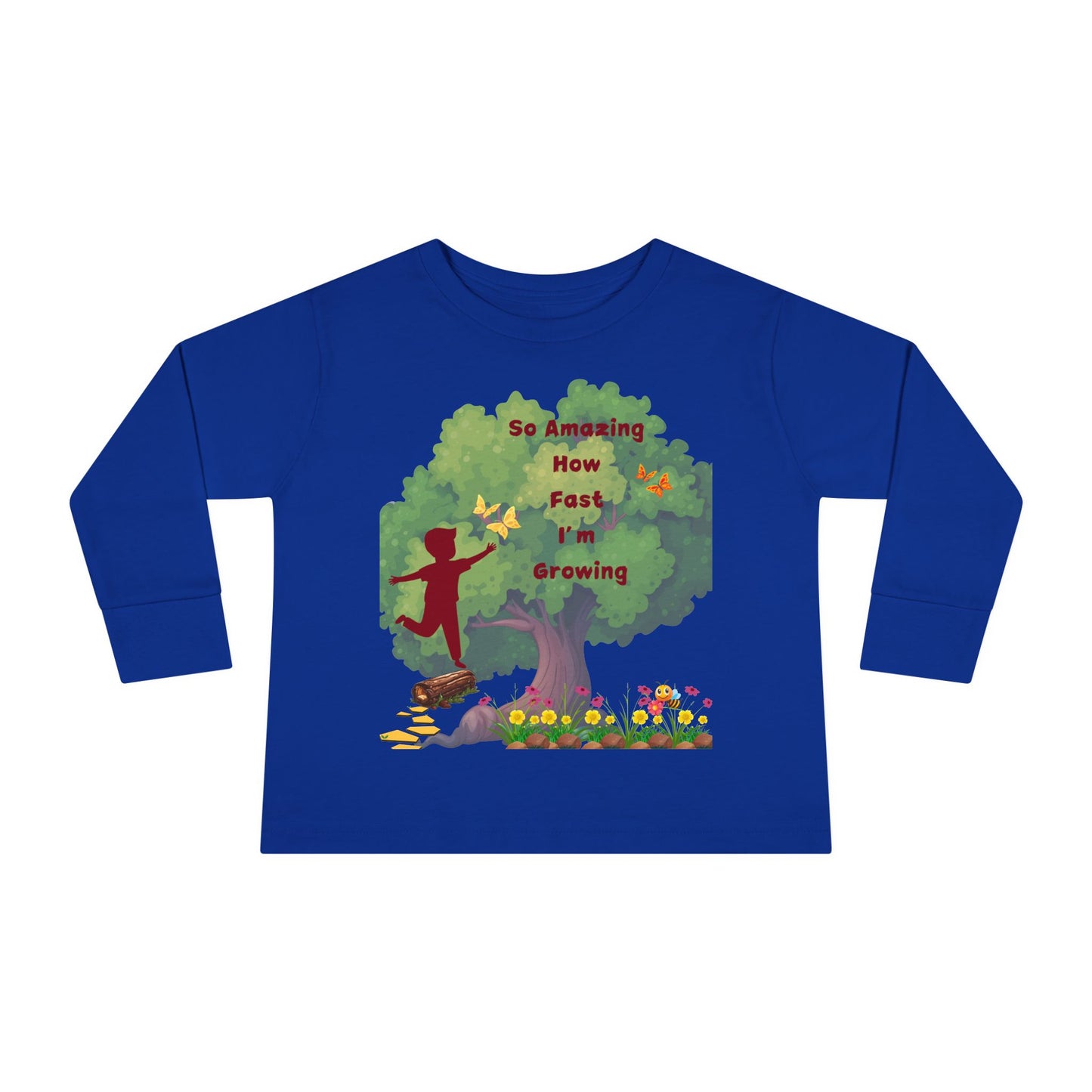 Growing Toddler Long Sleeve Tee - So Amazing How Fast I'm Growing