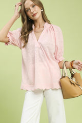 Textured Pintuck Blouse