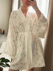 Floral Print Lightweight Lounge Robe
