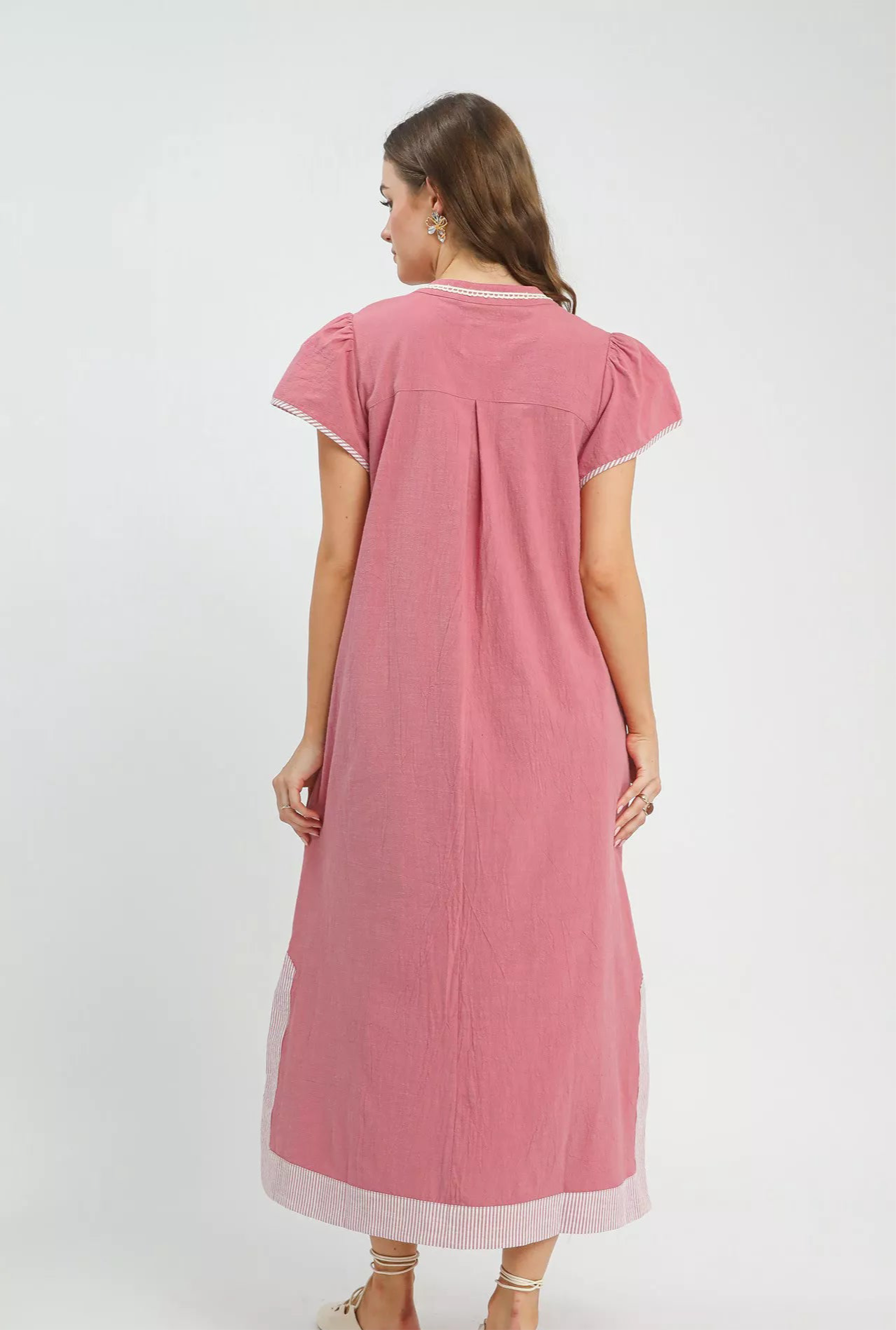 Embroidered Midi Dress