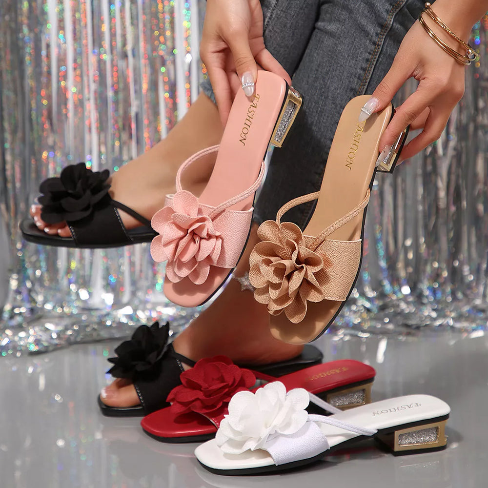 Open Toe Block Heels Sandals