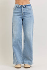 Judy Blue  Mid-Rise Retro Wide Leg Jeans