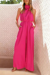 Sleeveless Wide Leg Jumpsuit