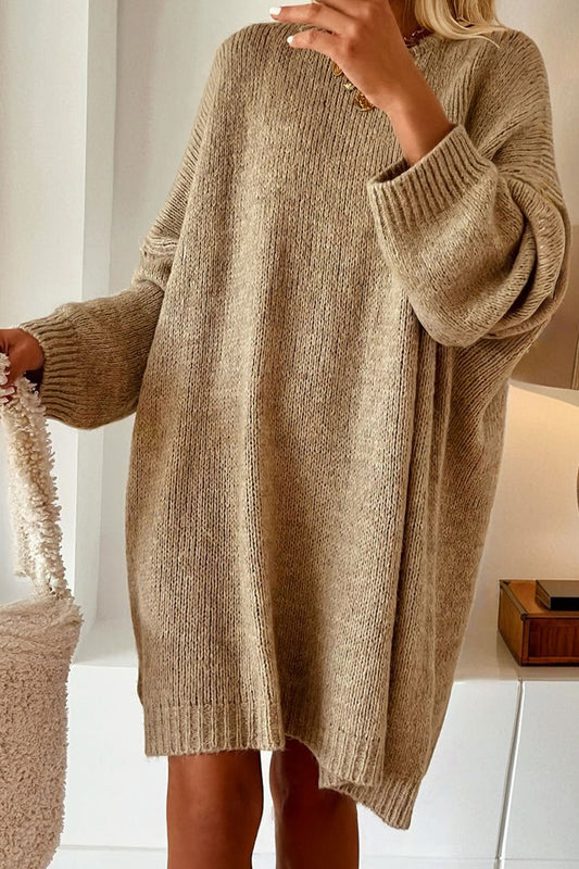 Exposed Seam Sweater Dress