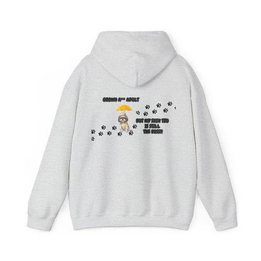 Grown A** Adult Shih Tzu Boss Hooded Sweatshirt - Printed on Back