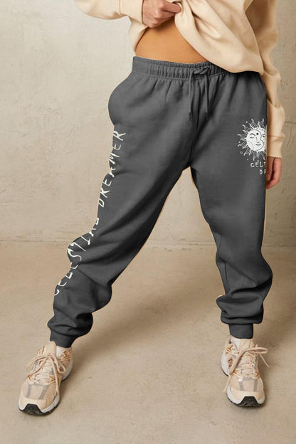 Simply Love Full Size Celestial Dreamer Graphic Sweatpants