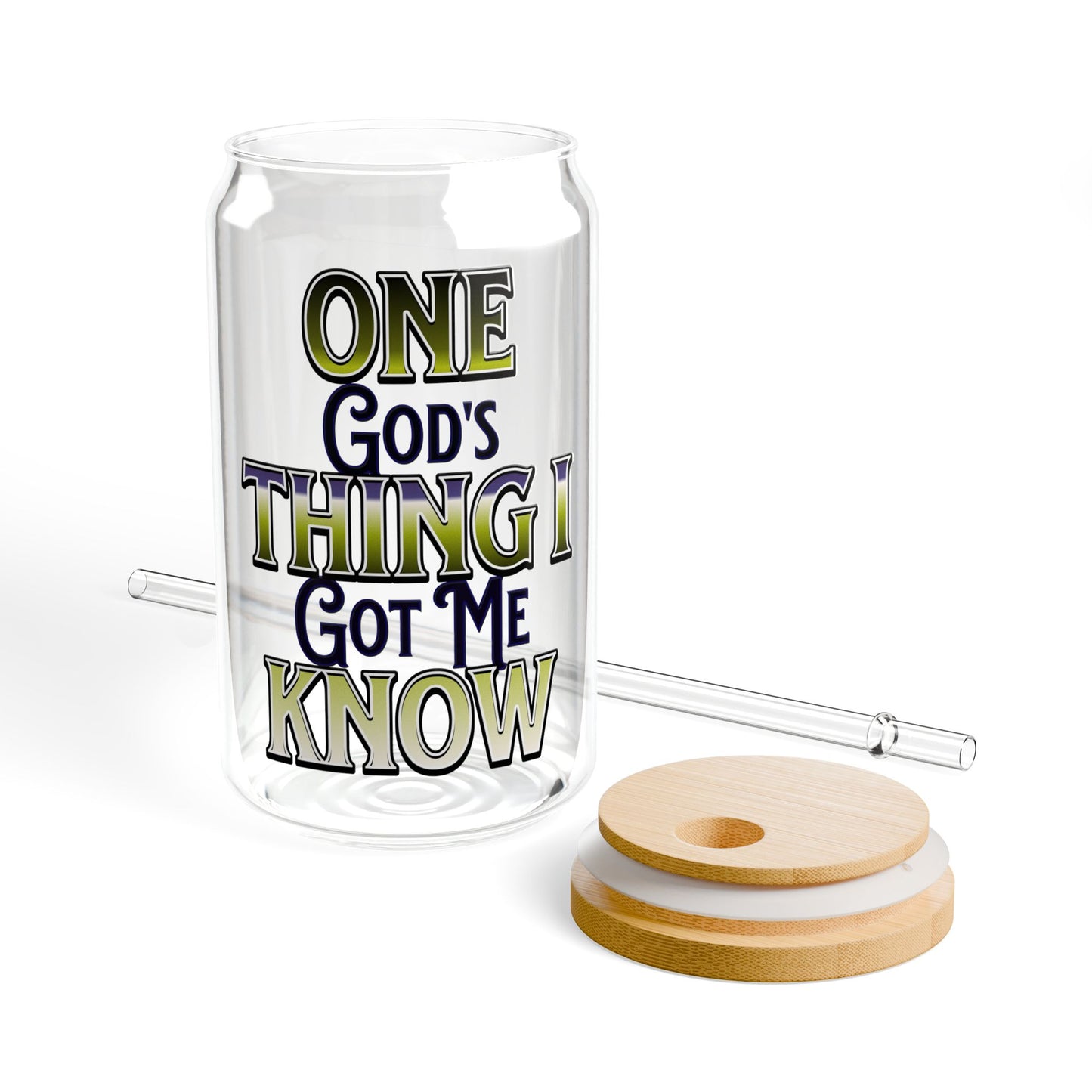 God's Got Me Sipper Glass, 16oz