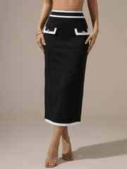 Contrast Trim Skirt