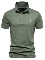 Men's Embroidered Collared Short Sleeve Polo