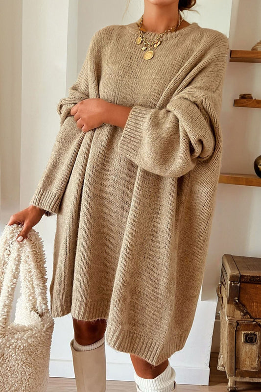 Exposed Seam Sweater Dress