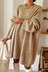 Exposed Seam Sweater Dress