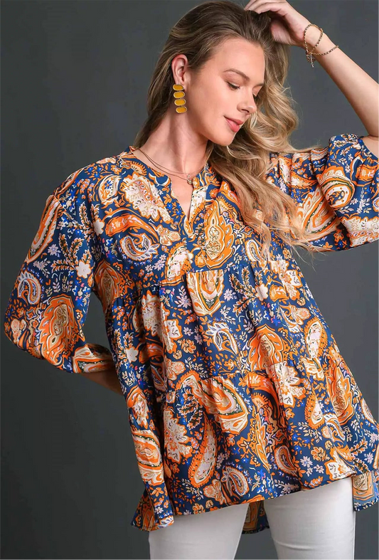 Paisley Tunic Blouse