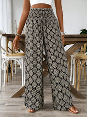 Printed Wide Leg Pants