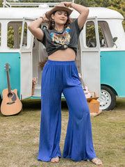 Viscose Plus Size Wide-Leg Pants