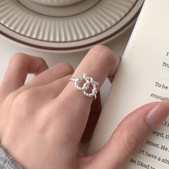 925 Sterling Silver Heart Knot Ring