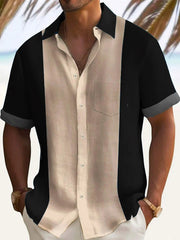 Men's Color Block Short Sleeve Shirt
