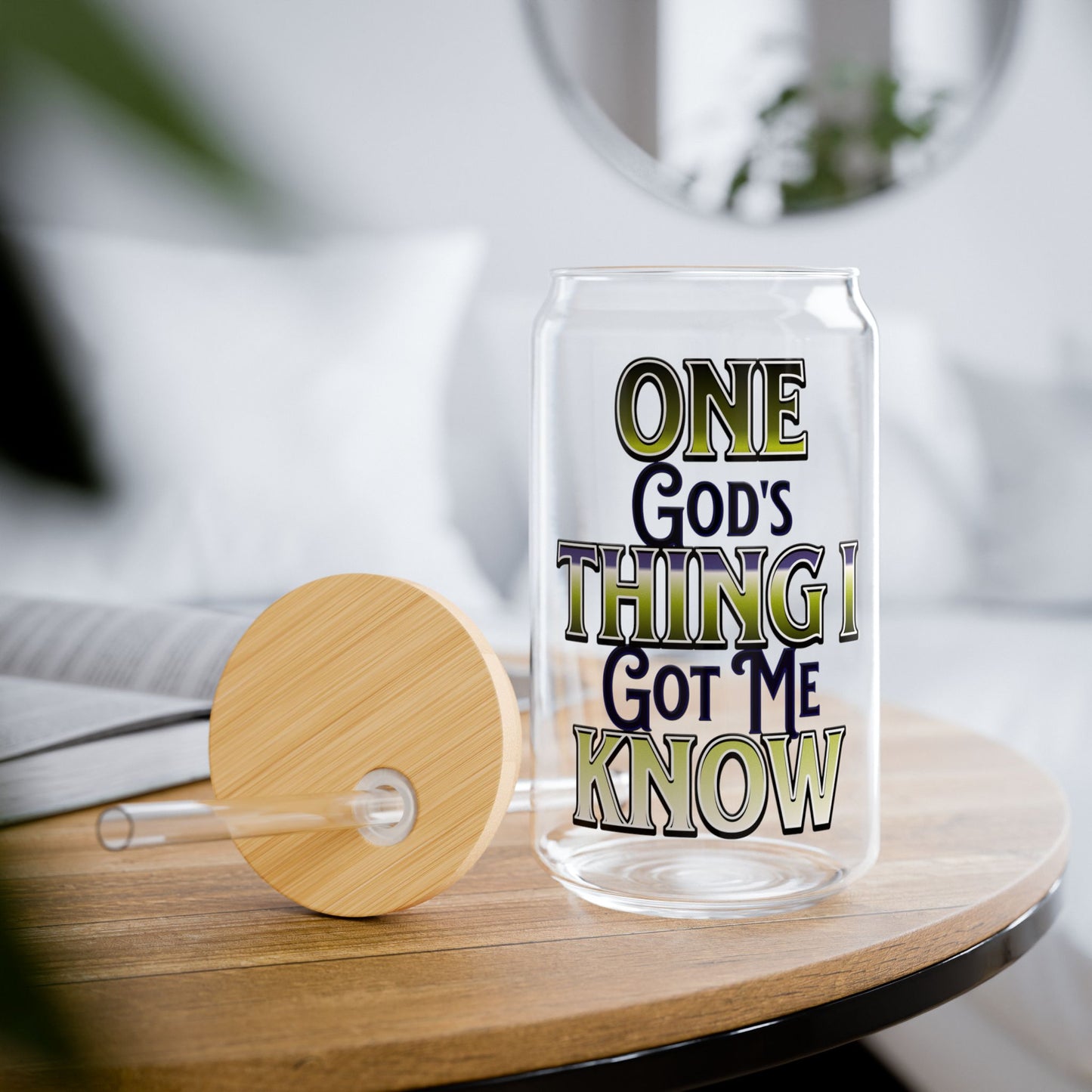 God's Got Me Sipper Glass, 16oz