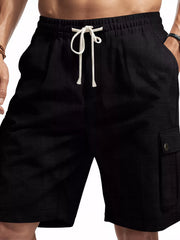 Men's Casual Drawstring Cargo Shorts