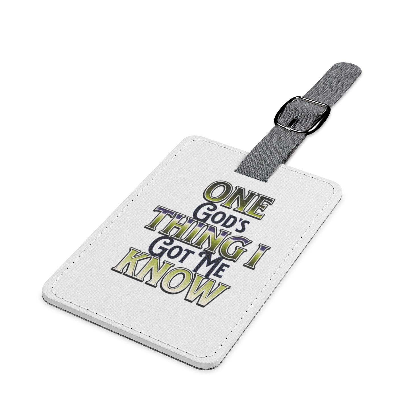 God's Got Me Polyester Luggage Tag, Rectangle