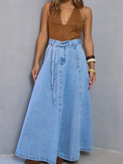 High-Waisted Denim Skirt
