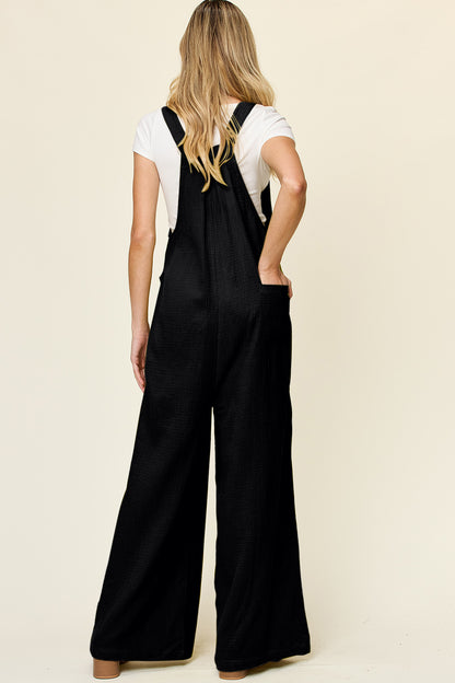 Textured Wide Leg Overall