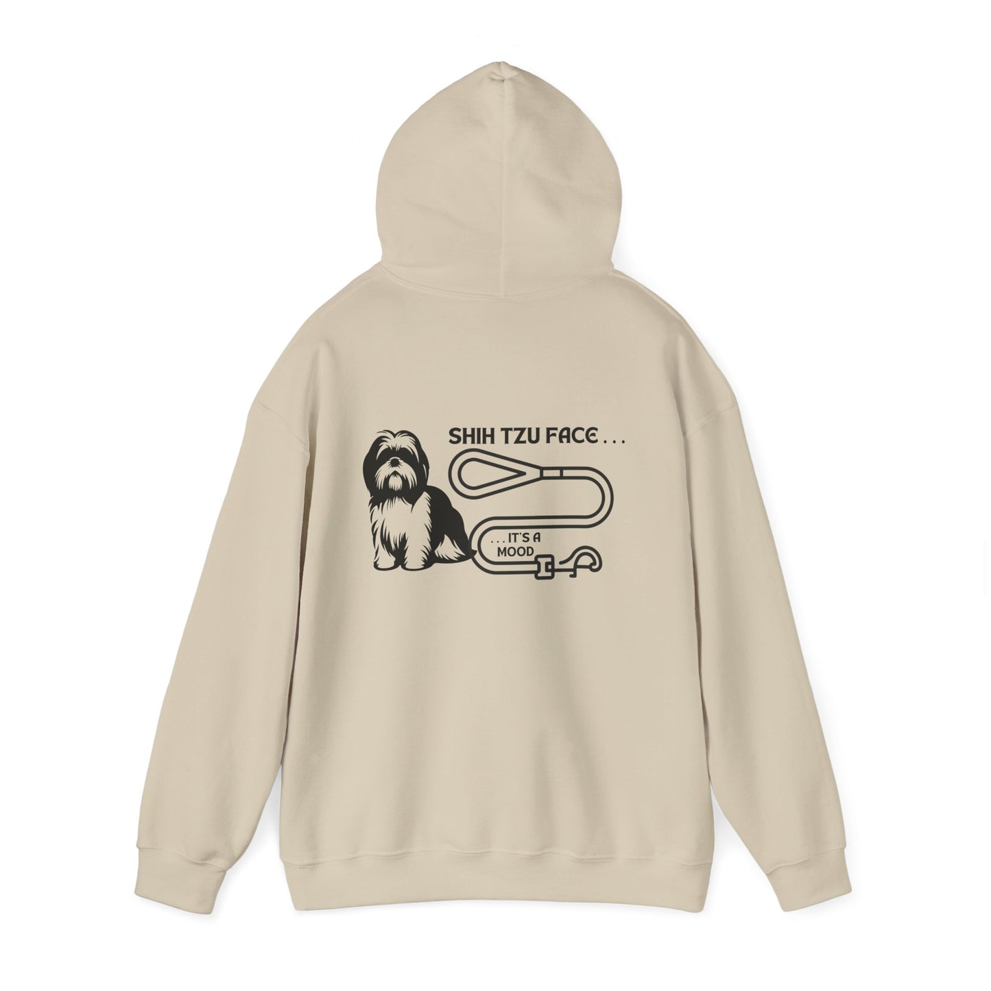 Shih Tzu Face - It's a Mood Unisex Hoodie - Printed on the Back