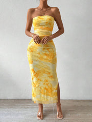 Strapless Bodycon Midi Dress