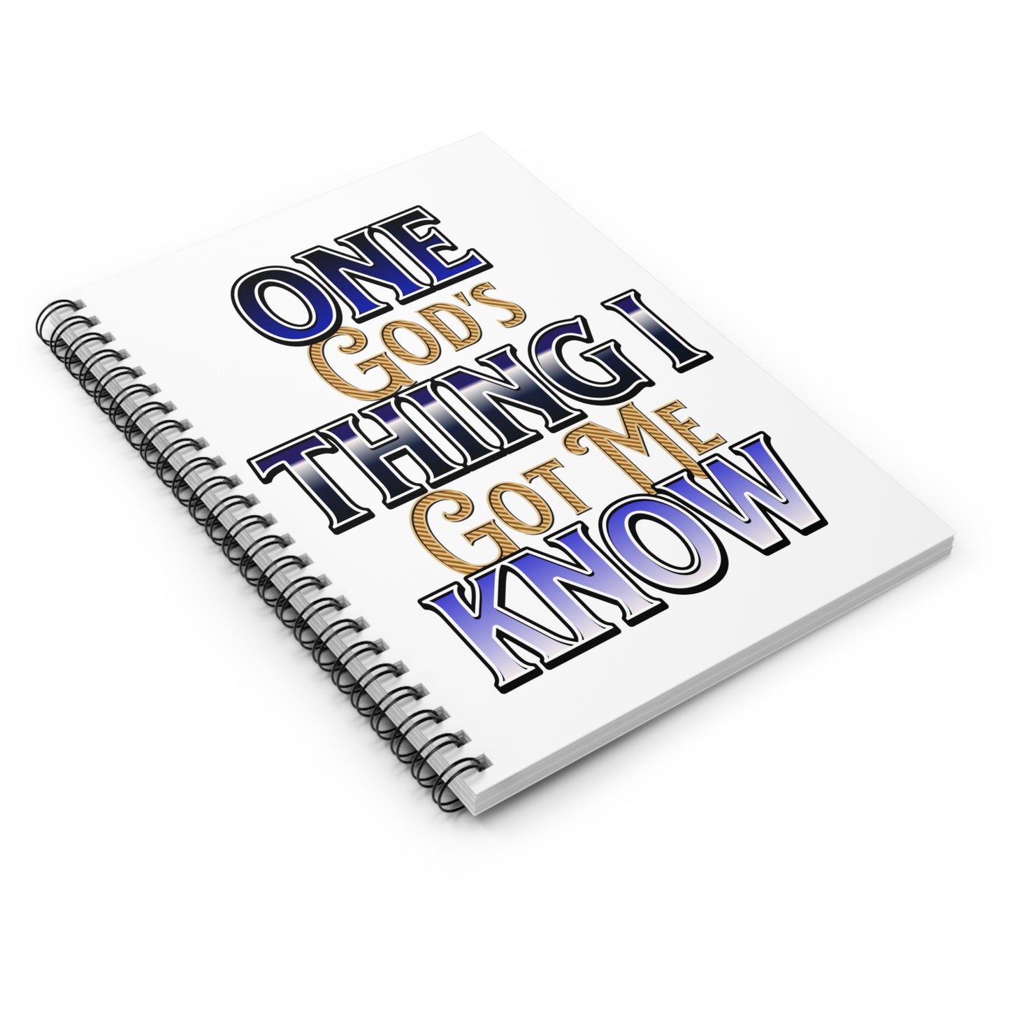 Ruled Line Spiral Notebook - God's Got Me Design