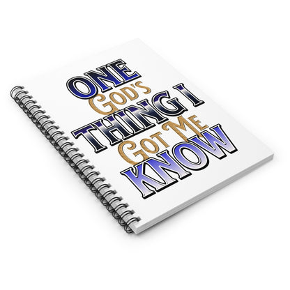 Ruled Line Spiral Notebook - God's Got Me Design