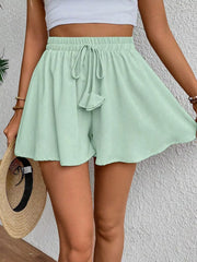 Cotton Flowy Drawstring Waist Shorts