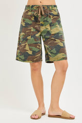 Camo Print Slouchy Shorts
