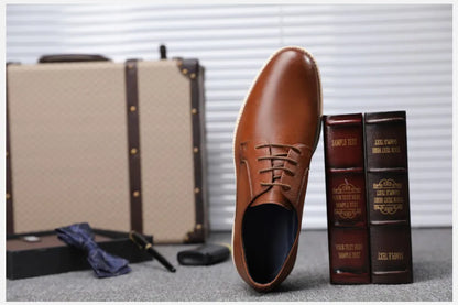 Men’s Leather Smart Business Casual Lace-Up Shoes