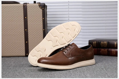 Men’s Leather Smart Business Casual Lace-Up Shoes