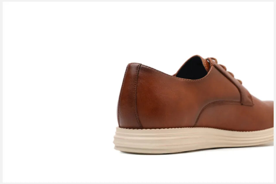 Men’s Leather Smart Business Casual Lace-Up Shoes