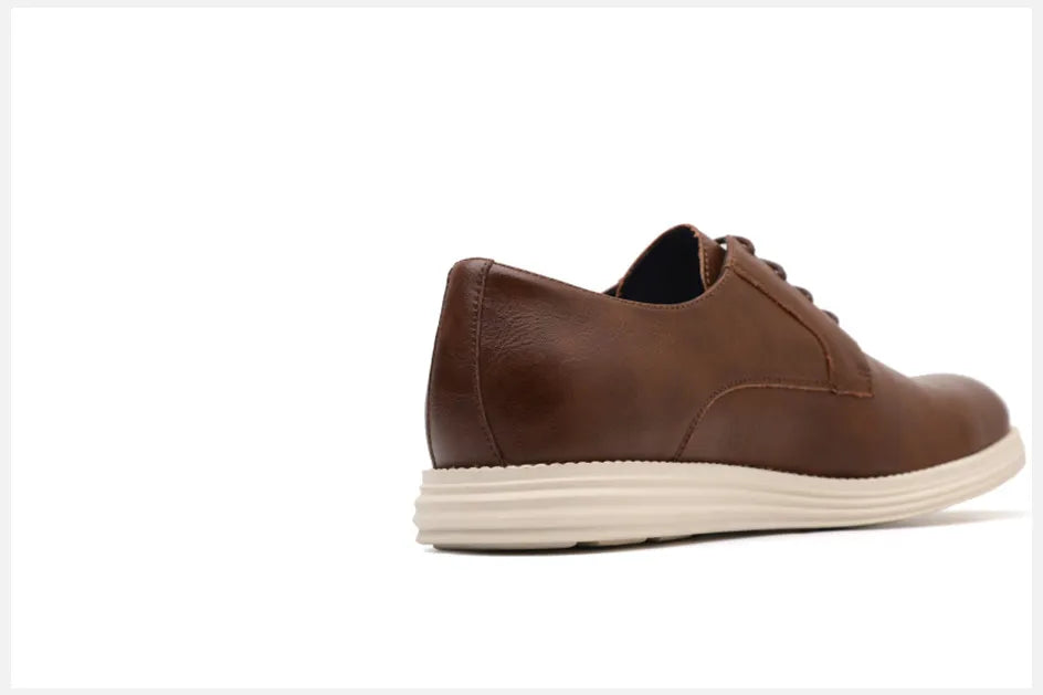 Men’s Leather Smart Business Casual Lace-Up Shoes