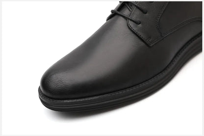 Men’s Leather Smart Business Casual Lace-Up Shoes