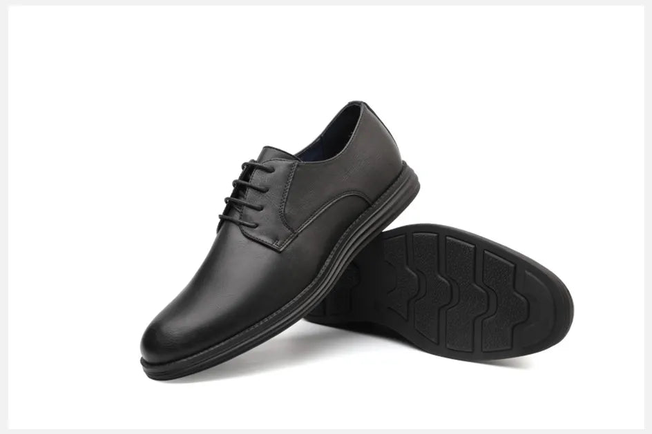 Men’s Leather Smart Business Casual Lace-Up Shoes