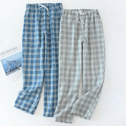 Men's 100% Cotton Gauze Sleep Pants