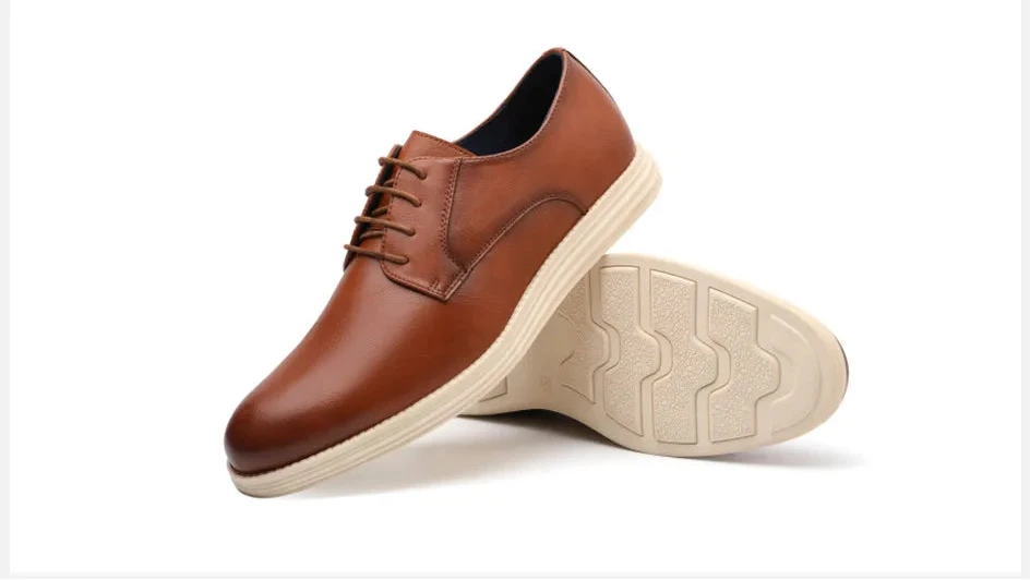 Men’s Leather Smart Business Casual Lace-Up Shoes