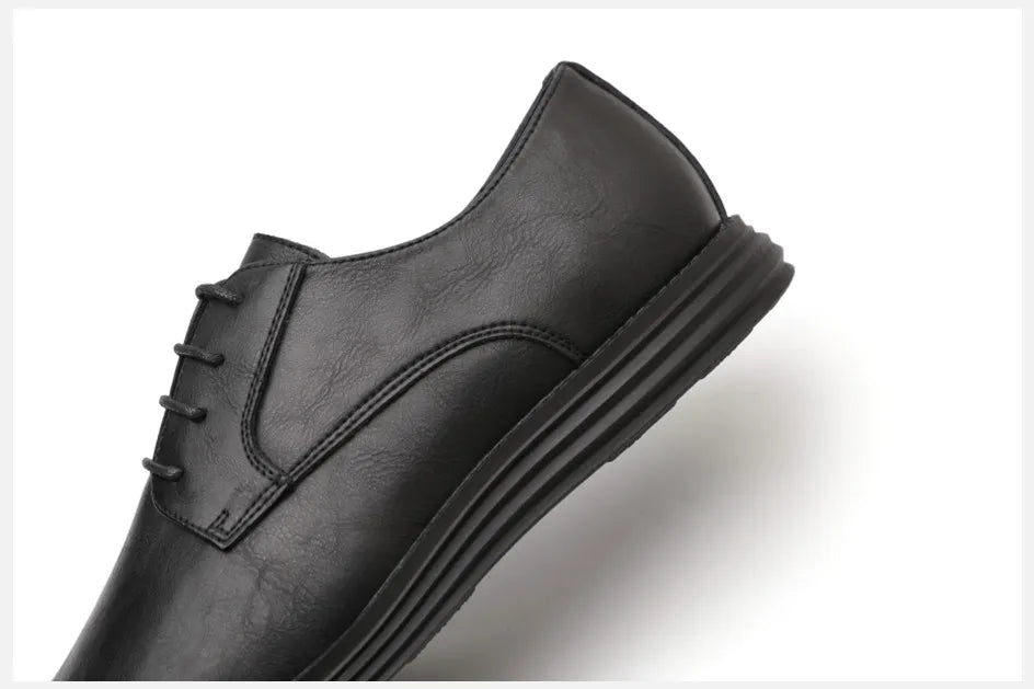 Men’s Leather Smart Business Casual Lace-Up Shoes