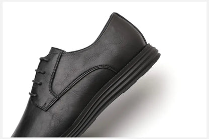 Men’s Leather Smart Business Casual Lace-Up Shoes