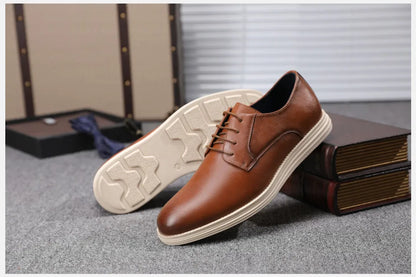 Men’s Leather Smart Business Casual Lace-Up Shoes