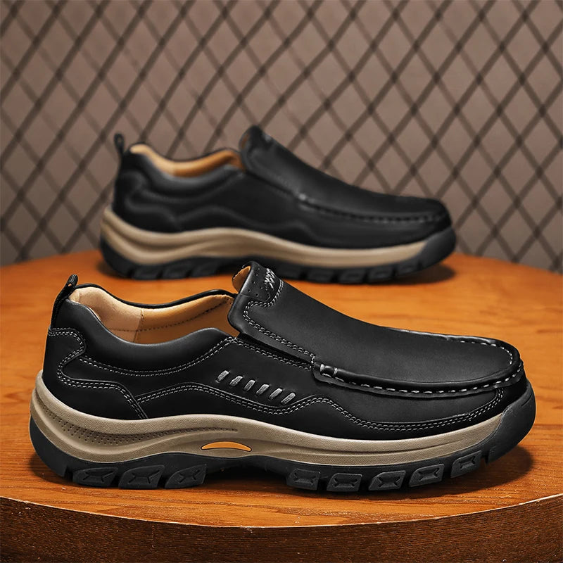 Men's Hand-Stitched Slip-On Loafers