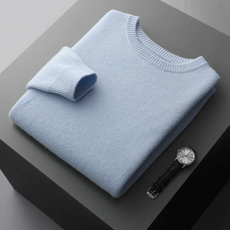 Men's Round Neck Wool Sweater