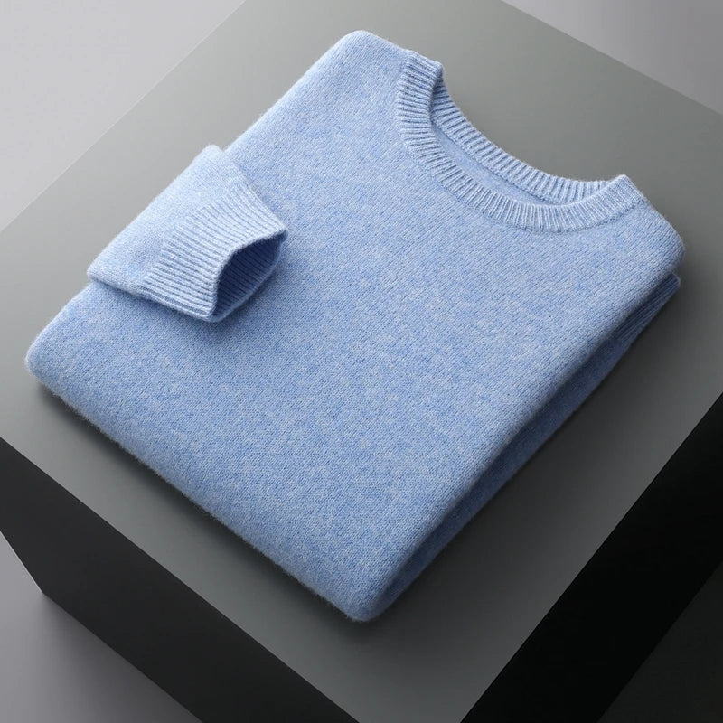 Men's Round Neck Wool Sweater