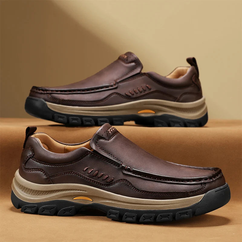 Men's Hand-Stitched Slip-On Loafers