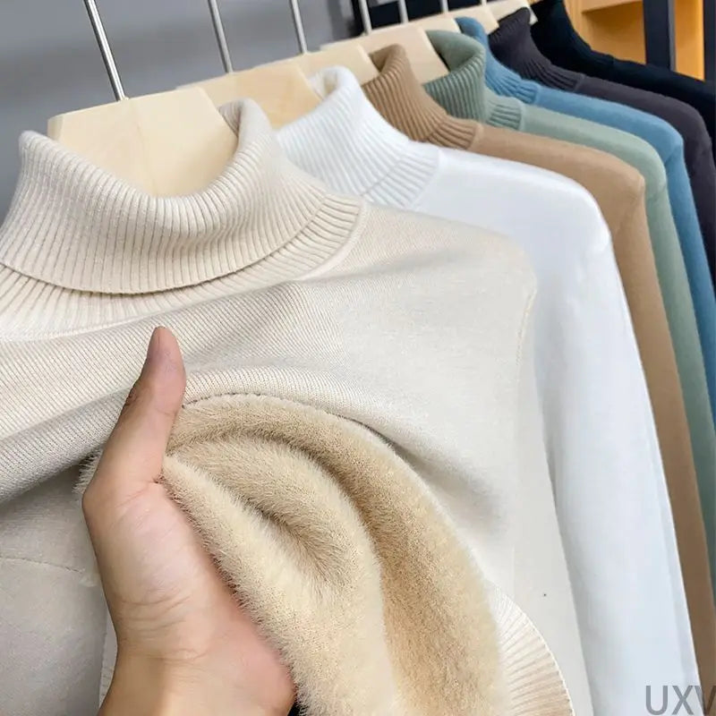 Men's Plush Velvet Knitted Sweaters