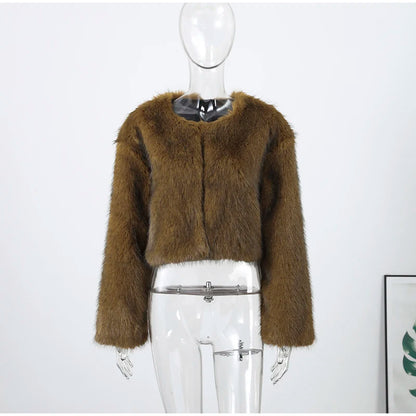 Faux Fur Short Coat Jacket