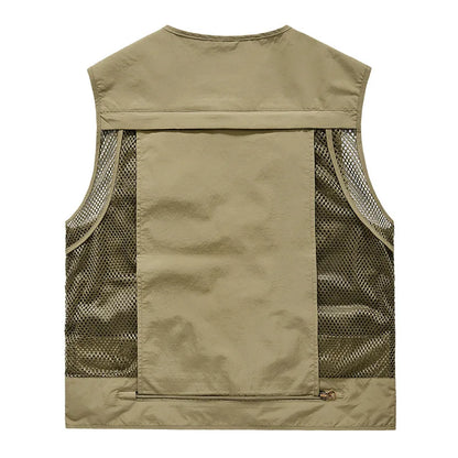 Men's Outdoor Leisure Multi-Pocket Breathable Vest